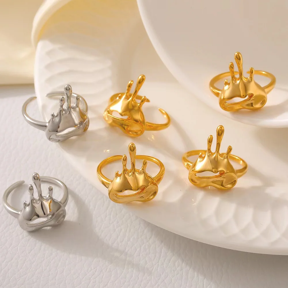 Europe United States vintage 18k gold love melting rings trend jewelry earrings wholesale ring