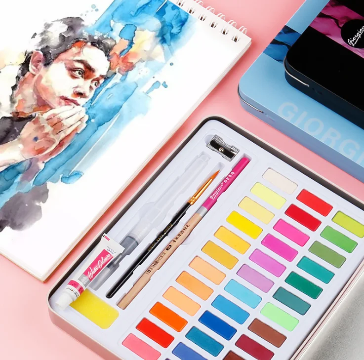
36/48 COLOR SOLID WATERCOLOR SET SUPPLIED BY OEM FACTORY WHOSALE 