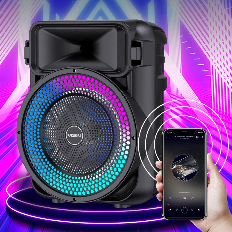 kakusiga&jokade  portable  convenient wireless outdoor Bt speaker party home KTV  audio stand speakers with Microphone