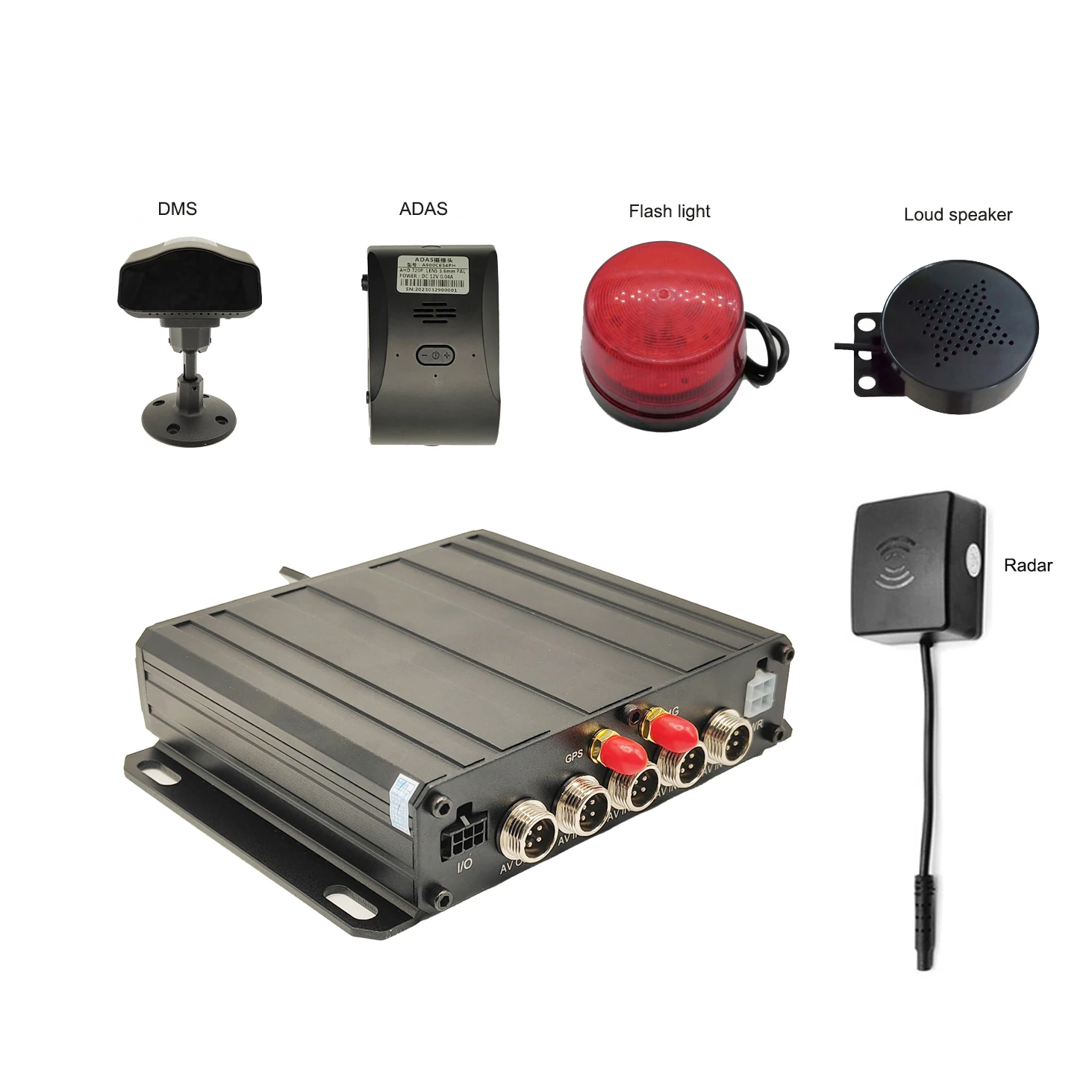 MDVR 4G System with ADAS+DMS+BSD/360 Waterproof 1080P Video Output H.264/H.265 for Fleet Management