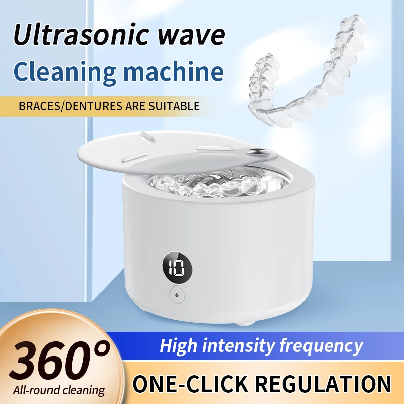 2024 New Arrivals 45KHZ 12V Portable Ultrasonic Denture Cleaners Jewelry Watch Washing Electric Household Ultrasonic Cleaners