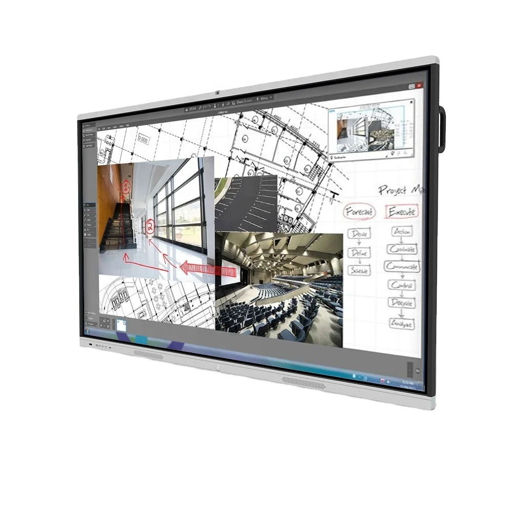 55  Inch Multi Touch Interactive Whiteboard Interactive Flat Panels Wholesale Whiteboard Stand With Wheels