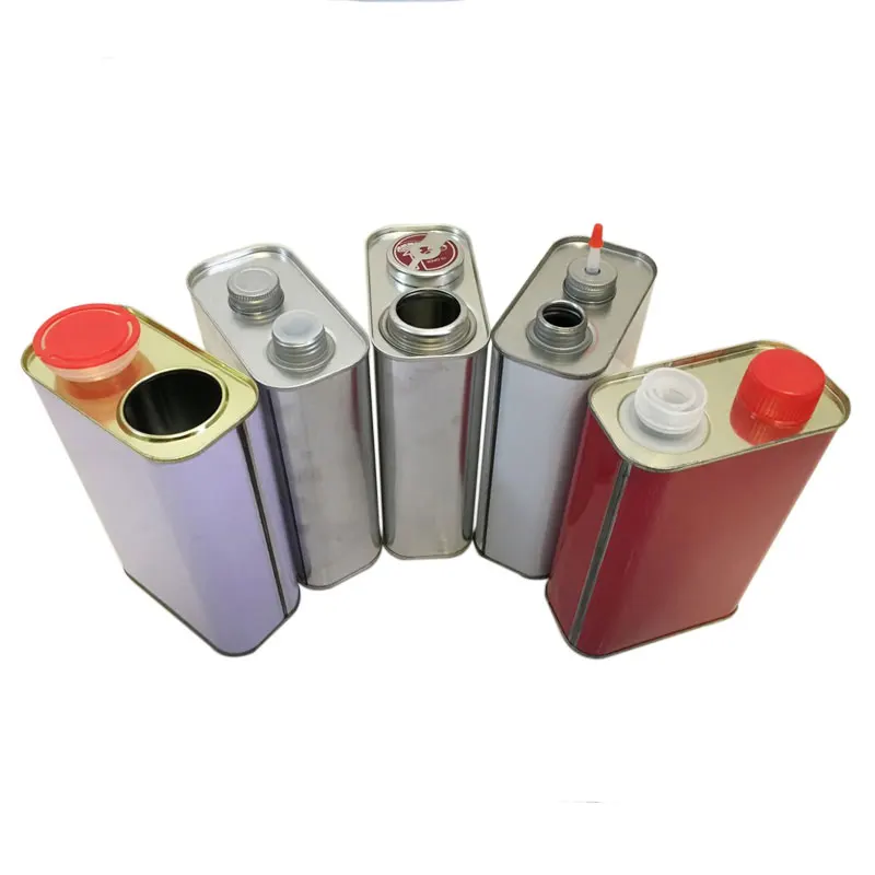 0.5L 1L 2L 3L 4L 5L printed square tin oil can empty paint cans wholesale with lids