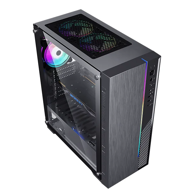 pc case model with ARGB Strip support vertical VGA gaming casing computer case atx case