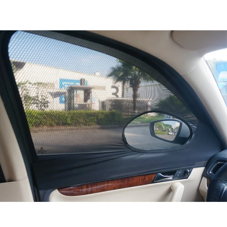 stretch mesh transparent car window shade cover
