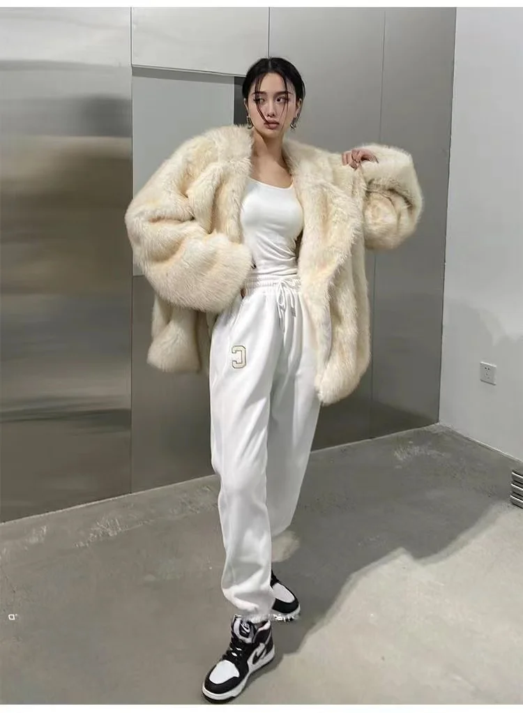 2022 Luxury Winter Fur Coat Fashion Racoon Genuine Fox Fur Coat for women