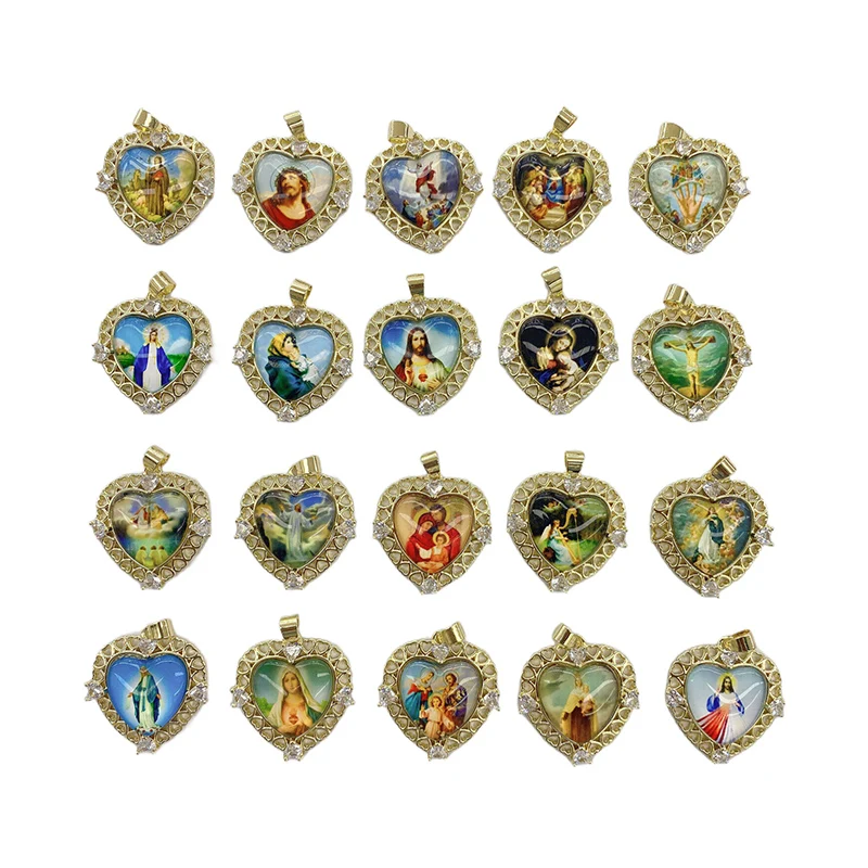 Best Selling cheap Pendant Charm Brass Religious Jewelry Gold Plated 14k 18k Oro Laminado Religious Pendant