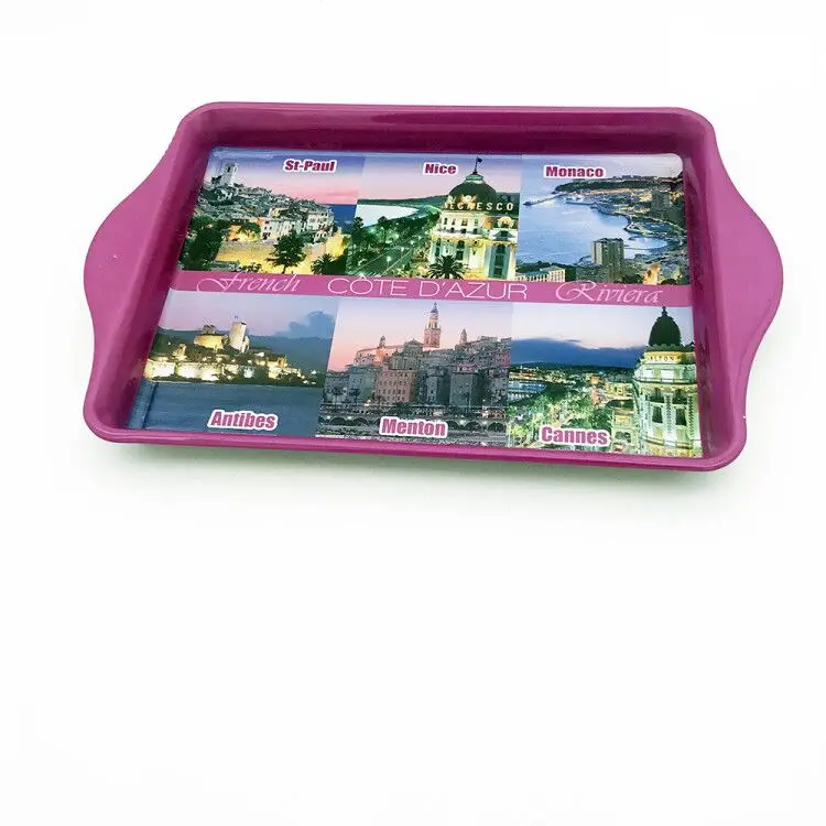 rectangular barware serving tin tray