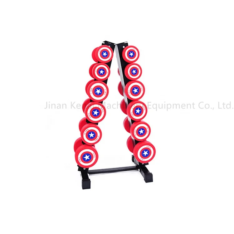 commercial grade gym equipment PS-D37 CPU red fitness dumbbell for indoor use
