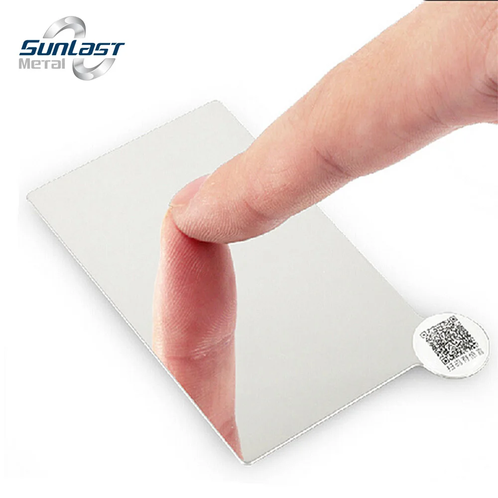 Tiny Wallet Mirror Plate Cosmetic Stainless Steel Leather Pocket Mirror Metal Unbreakable Stainless Steel Makeup Mirror