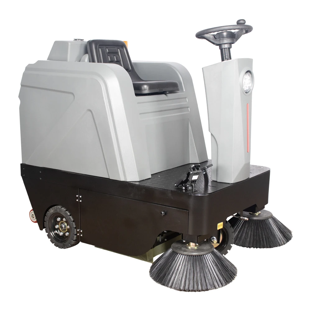 Compact Mini Ride on Floor Sweeper Warehouse Workshop Lobby Lightweight Sweeper