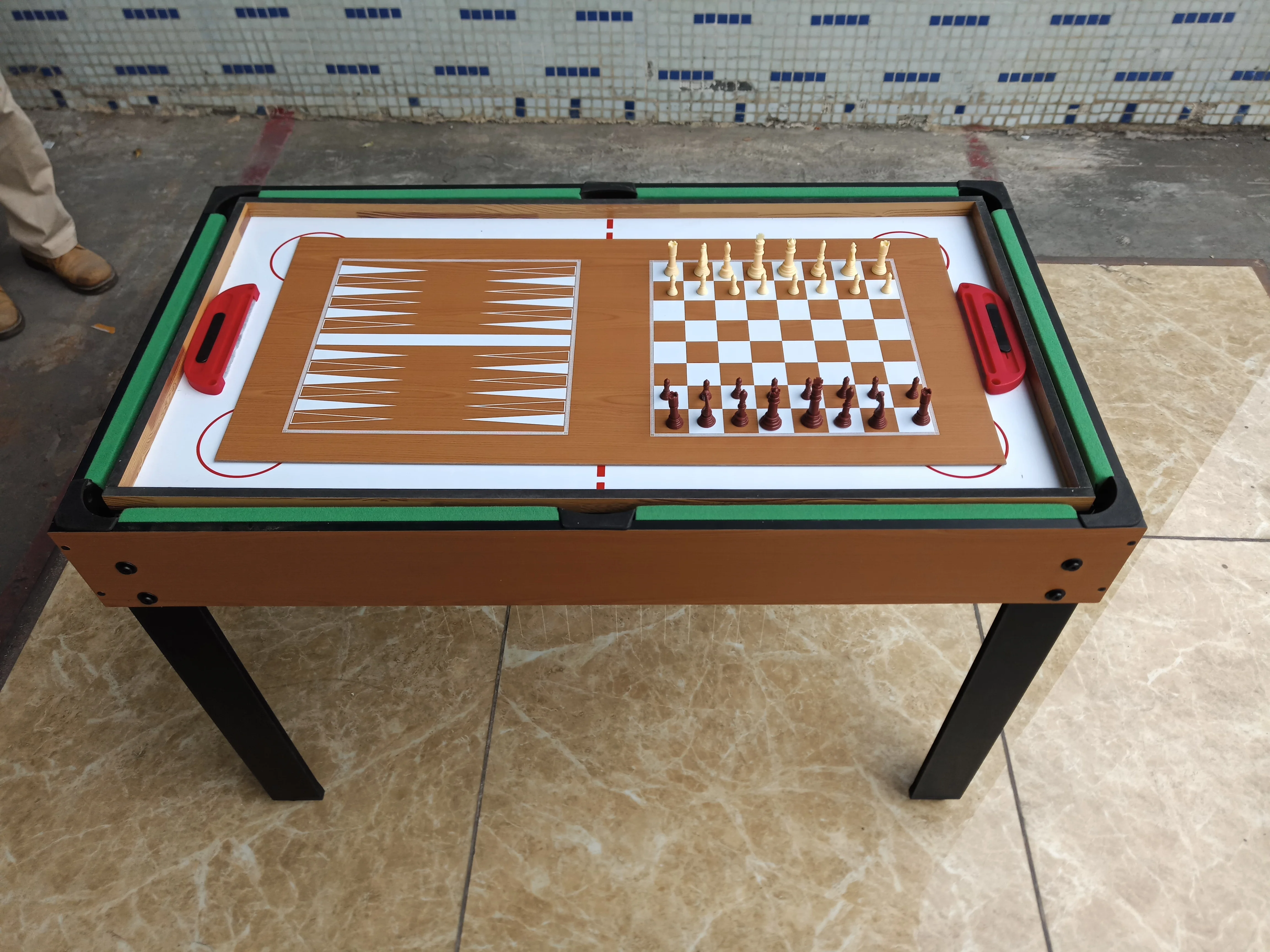 9 in 1 Multi Soccer Game Table with Foosball Billiard Table Tennis Air hockey functions for kids