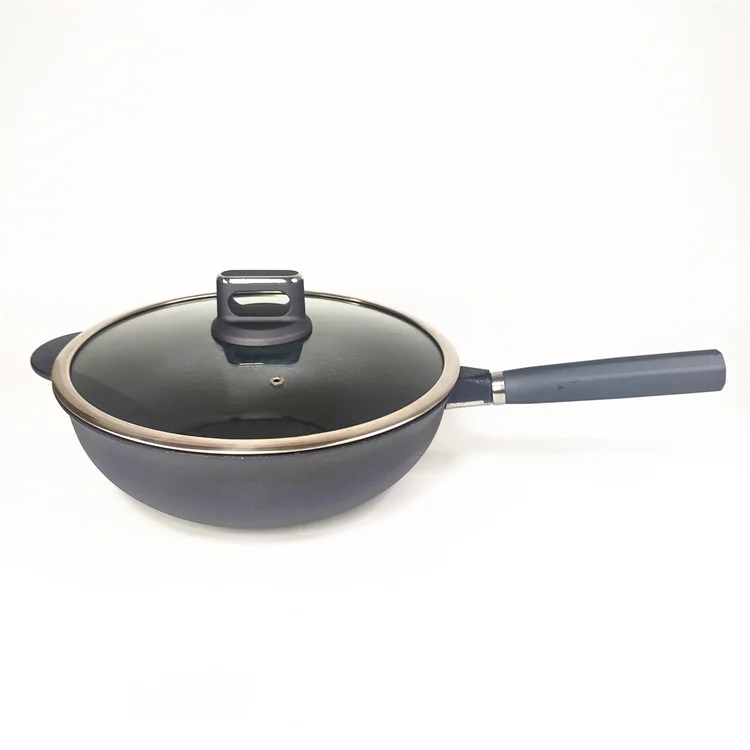 30cm Bakelite handle Induction non stick Cookware cast  aluminium wok