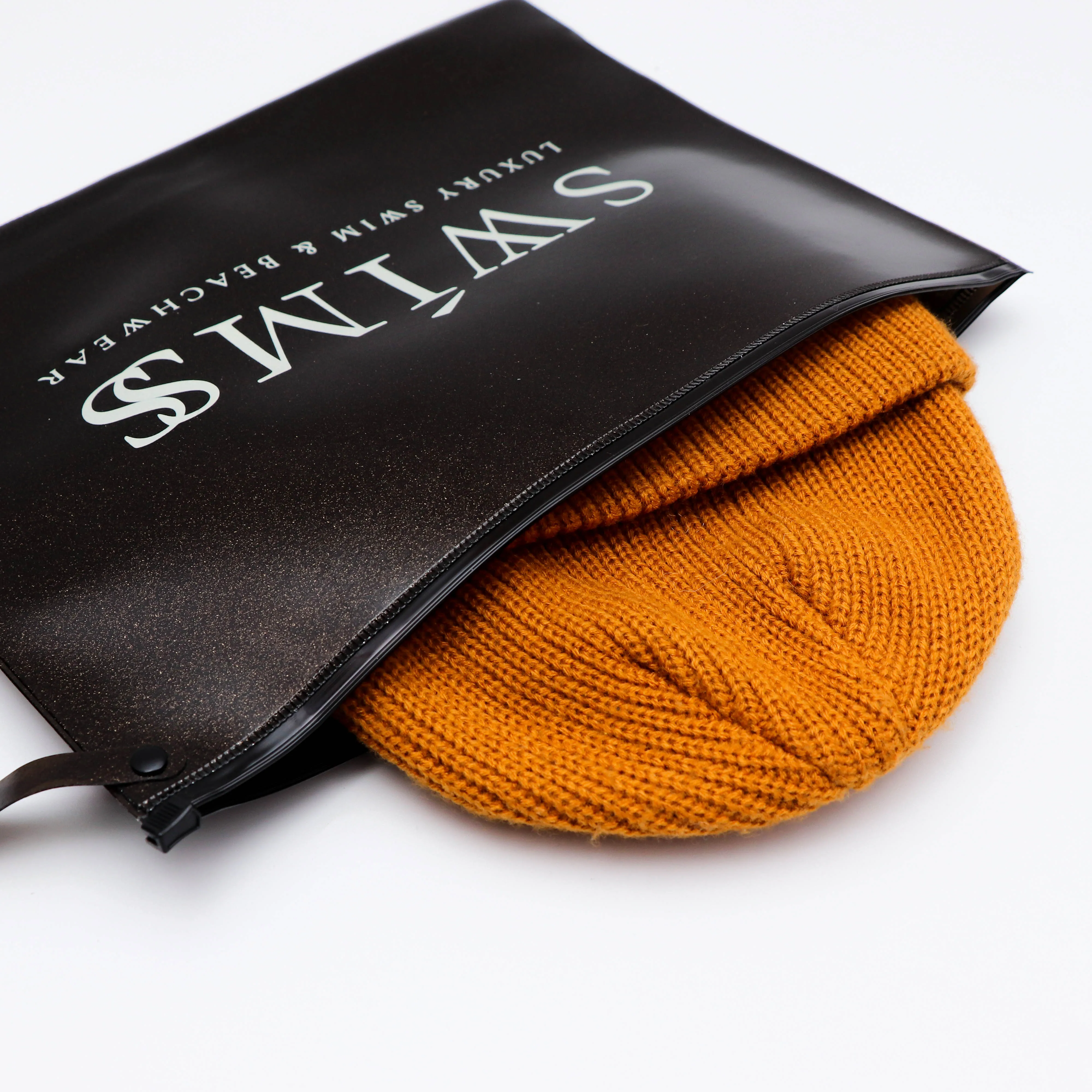 Custom plastic bag eco friendly swimwear packaging pvc custom wet bikini bag with zipper