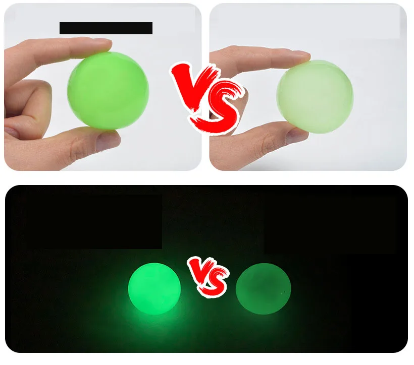 4.5CM Flashing Sticky Wall Ball Glitter Ceiling Stick Wall Ball Squishy Decompression Stress Relief Toys