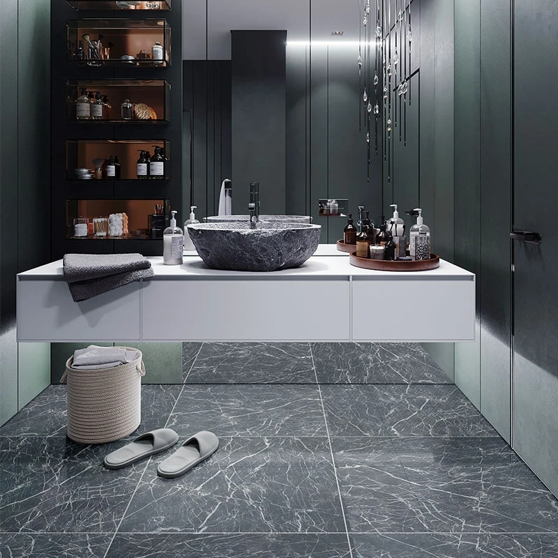 3D marble design seam vinyl self adhesive waterproof floor sticker/floor tile