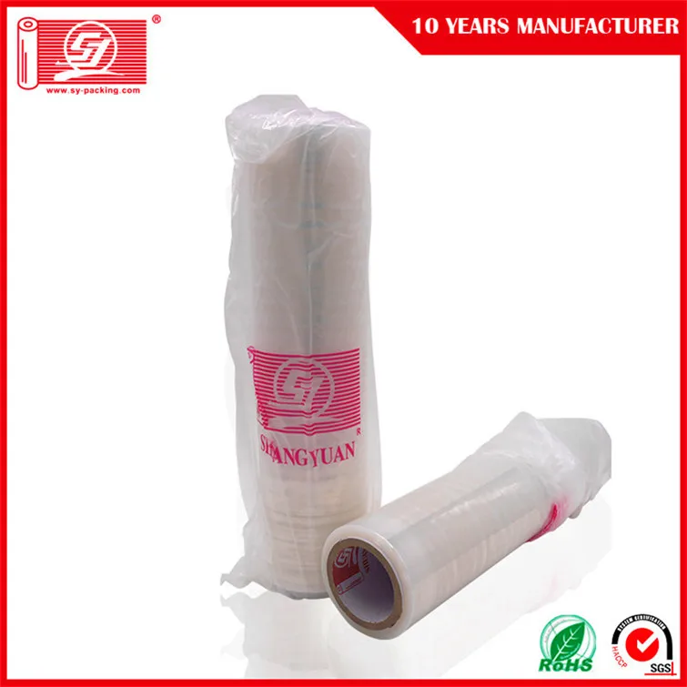 
70-80gauge LLDPE hand stretch film clear wrapping film clear pallet film 