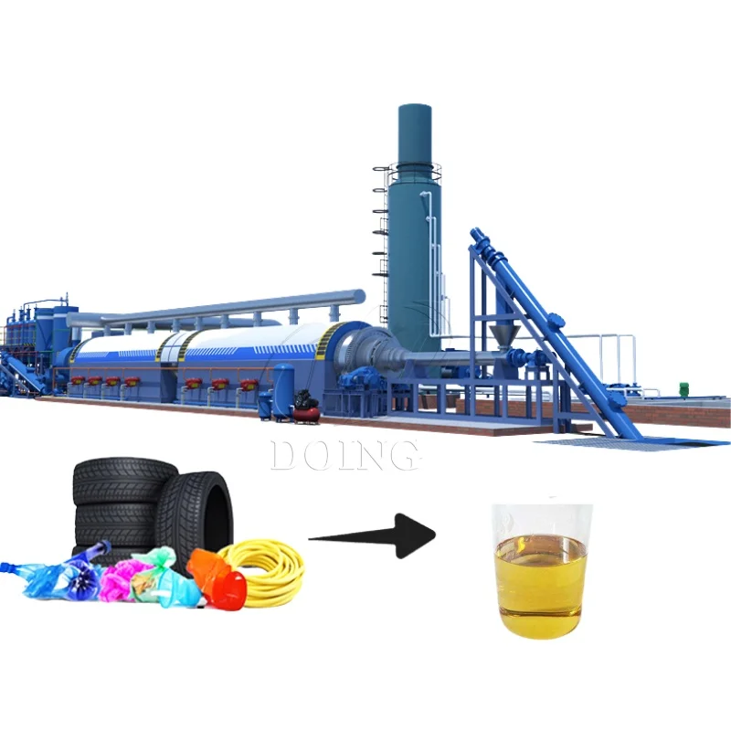 DOING waste plastic large processing capacity to fuel continuous pyrolysis plant
