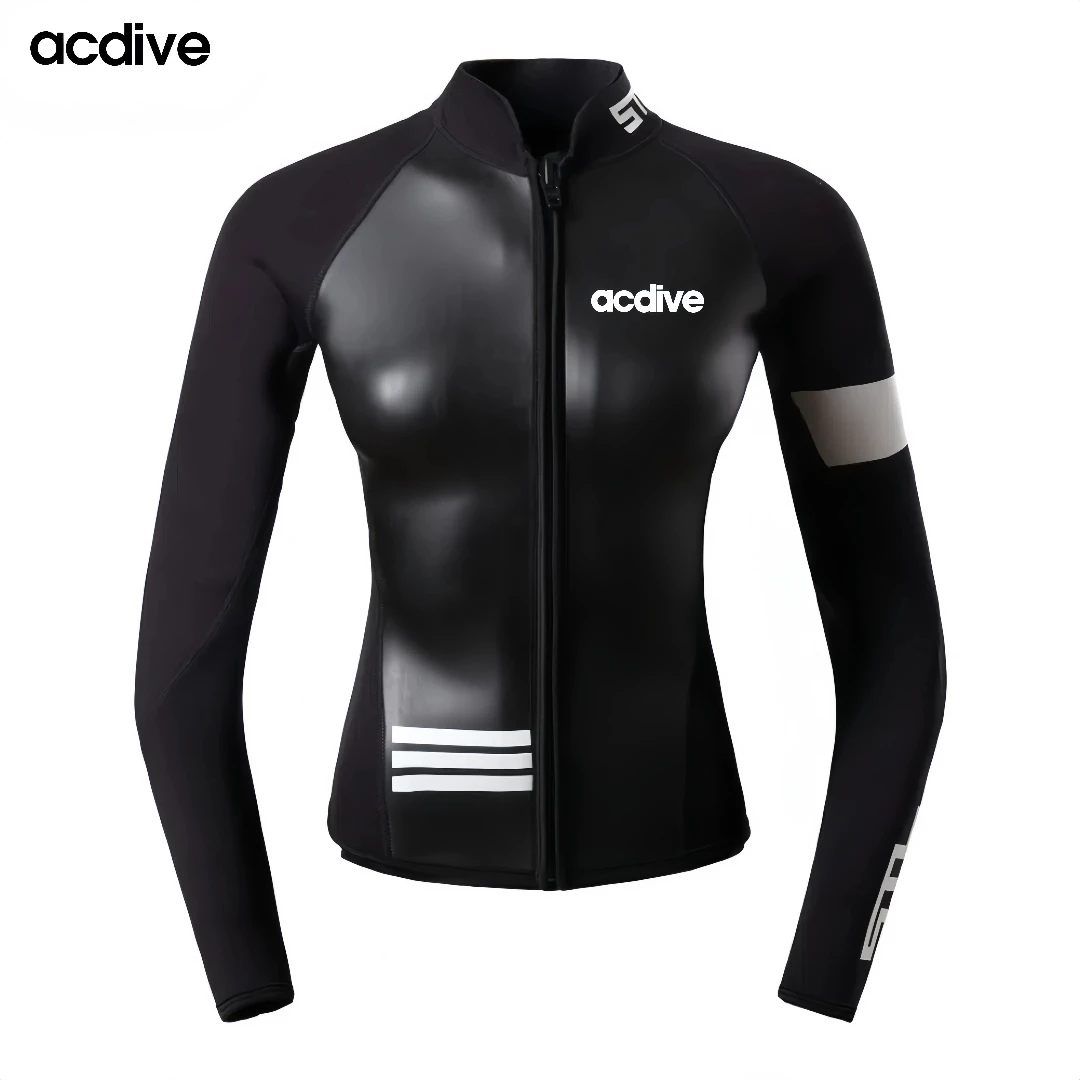 Manufacturer Customized 2mm Ultra Stretchy Neoprene Women Surfing Snorkeling Diving Aqua Sports Jacket