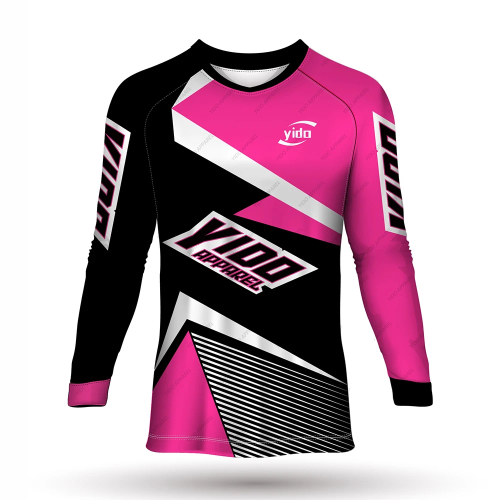 OEM Personalized Long Sleeve Race Style Polyester Custom Sublimated Motocross Shirt