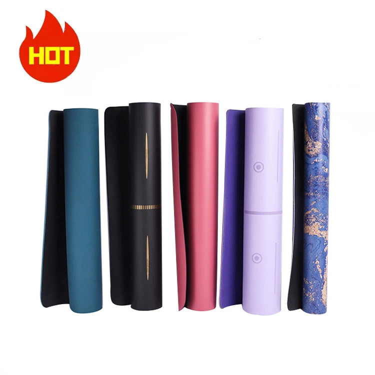 Biodegradable High Solid PU Rubber Yoga Matte Frosted Polyurethane Leather Yoga Matts