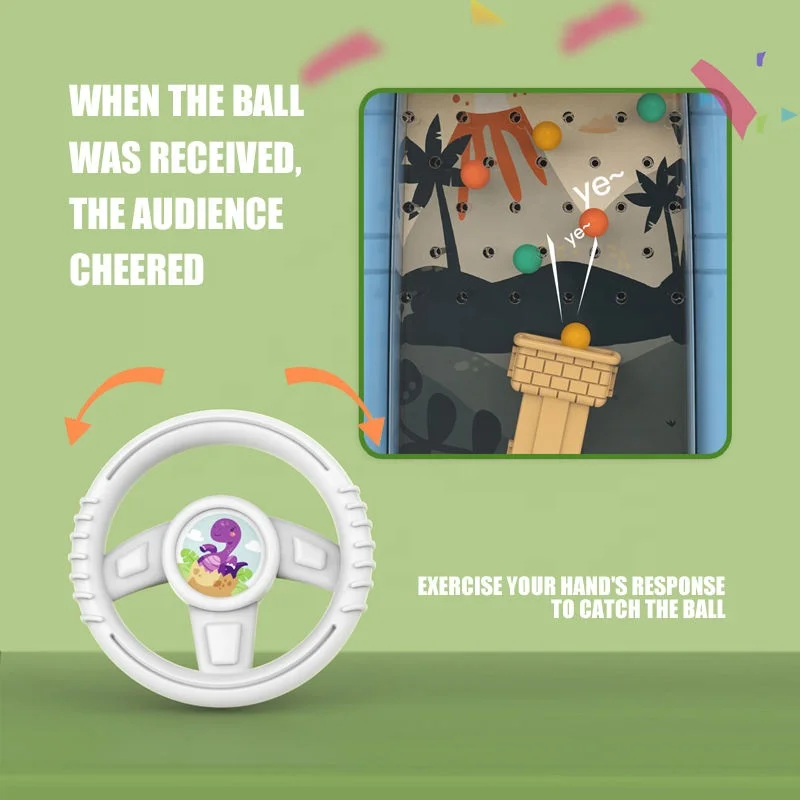 Samtoy Educational Interactive Toys Dinosaur Machine Catching Ball Toy Electric Lift Toys Games for Kids Gift