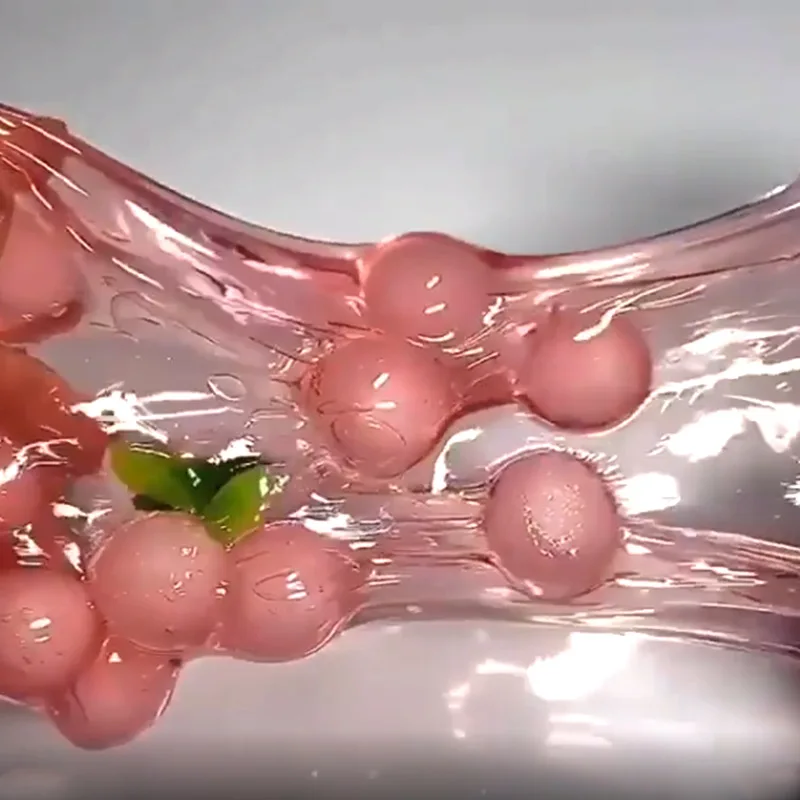 red ball delicious food accessories slime toys cherry crystal slime toys