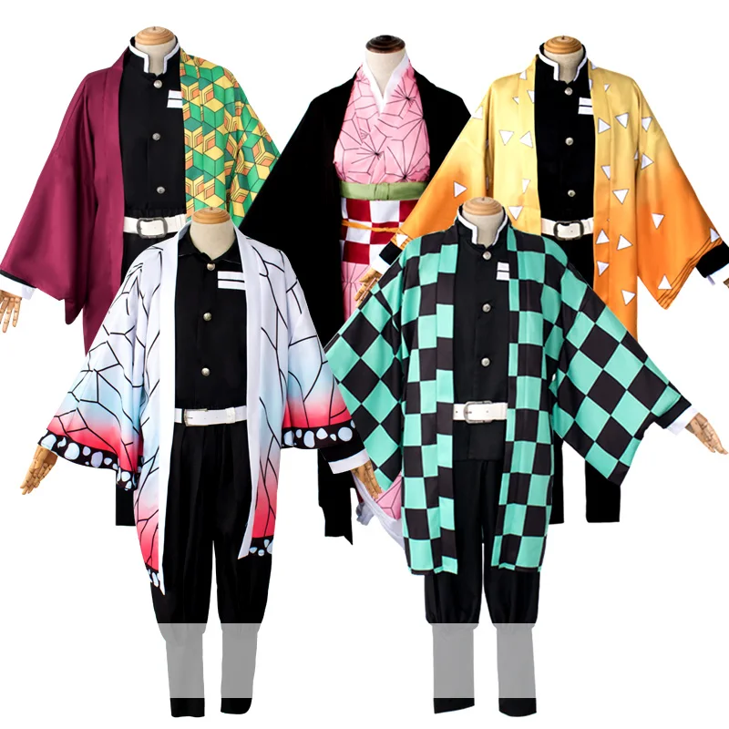 Anime Demon Slayer Kimetsu no Yaiba Kamado Nezuko Full Cosplay Including Shoes Wig Stick Adult kids Cosplay halloween Costume