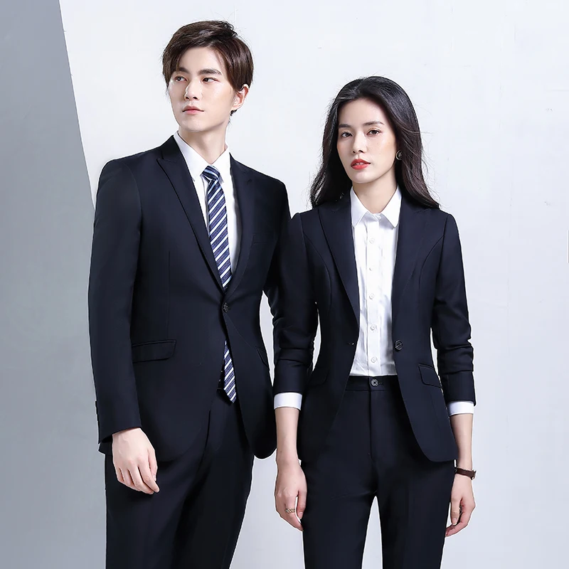 Formal Custom Made Suit Italian Style v-neck Men Black High End Suits