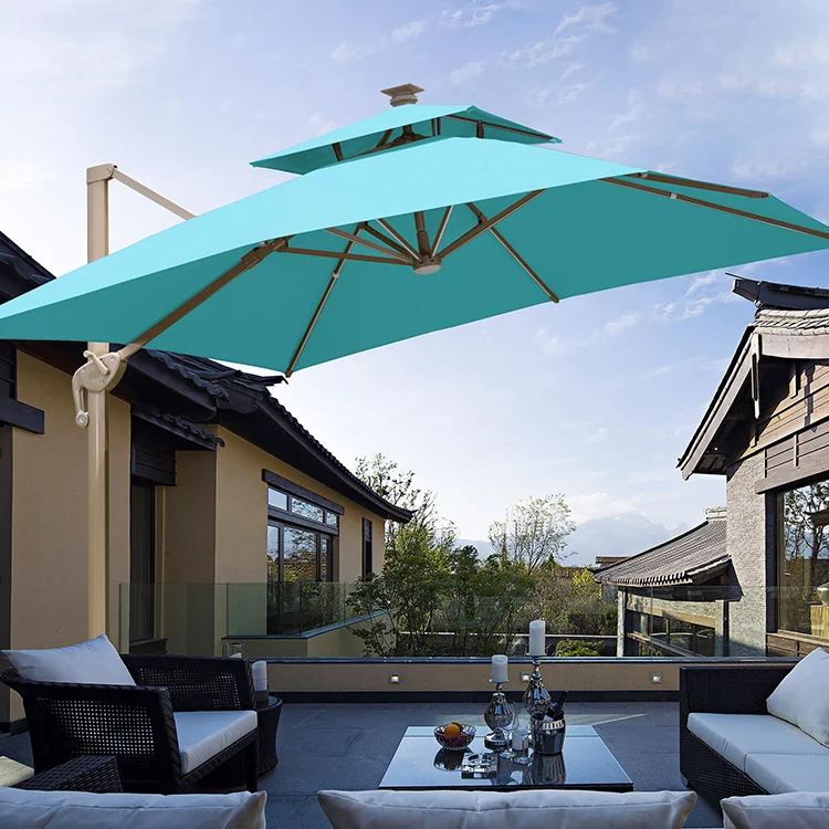Садовый зонт для внутреннего дворика пляжный прямоугольный зонтик коммерческий консольный с солнечным светом