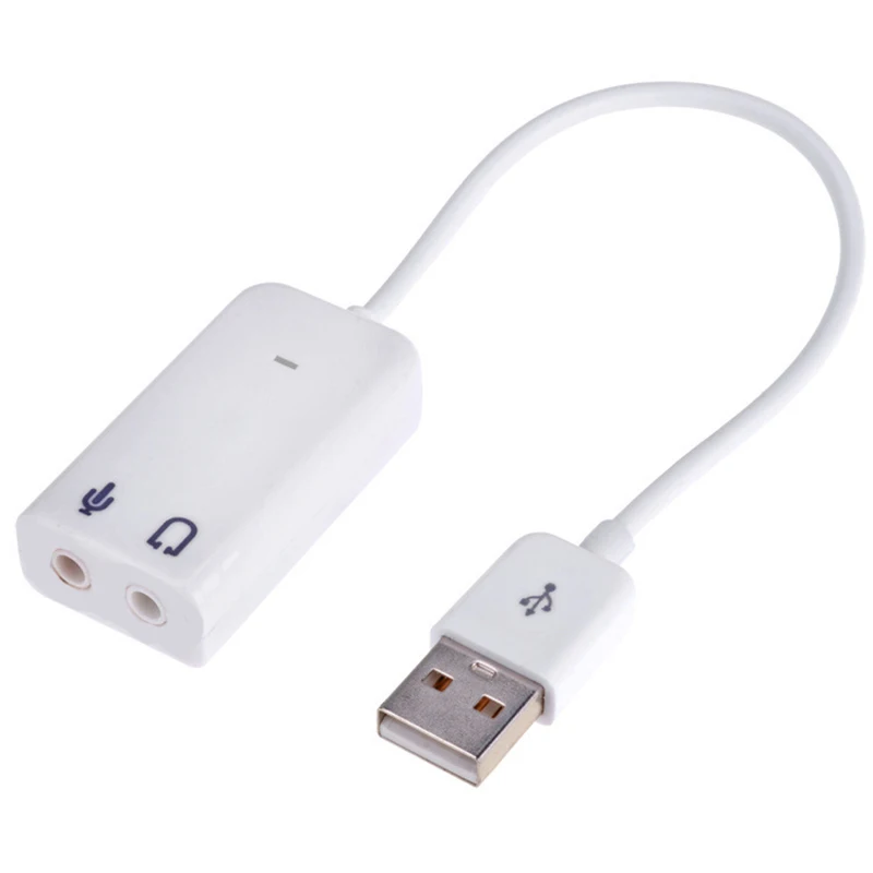 Внешняя звуковая карта USB 2 0 до 3 5 мм 3D Аудио гарнитура микрофон наушники 7 1 каналов адаптер для ноутбука