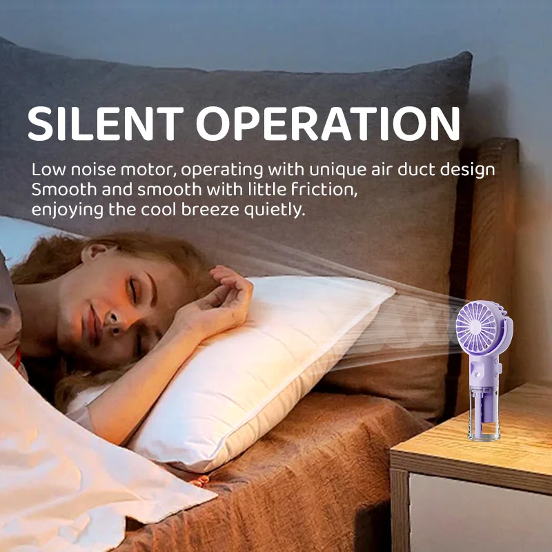 New Design patent factory Portable Water Spray Mist Fan Electric USB Rechargeable Handheld Water Mist Fan