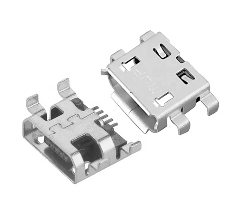 MUP 5pin female micro usb sokcet dip smt type usb terminal connector for mobile phone earphone hot sale in India Israel Turkey