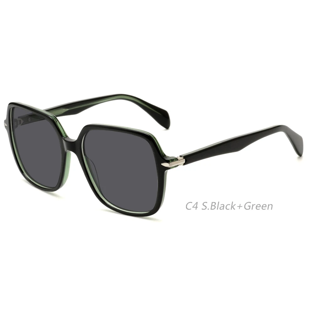 Newest Fashion Design Over Size Frames Custom Logo Hand Made Acetate Sunglasses Polarized