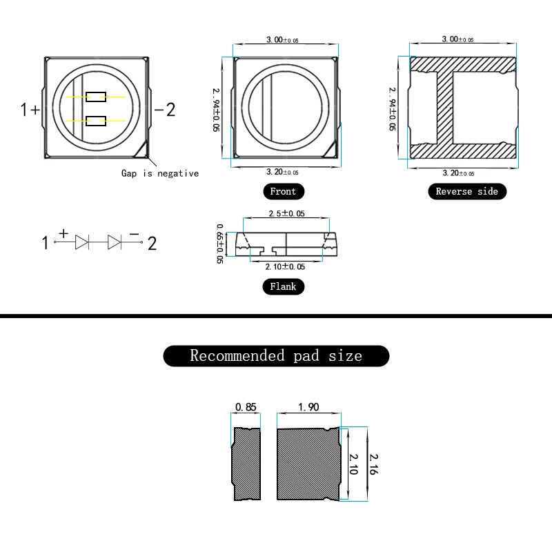 Manufacturer Customization 0.2W 0.5W 3030 SMD LED Chip UV purple Light Free Sample SMD LED Chips