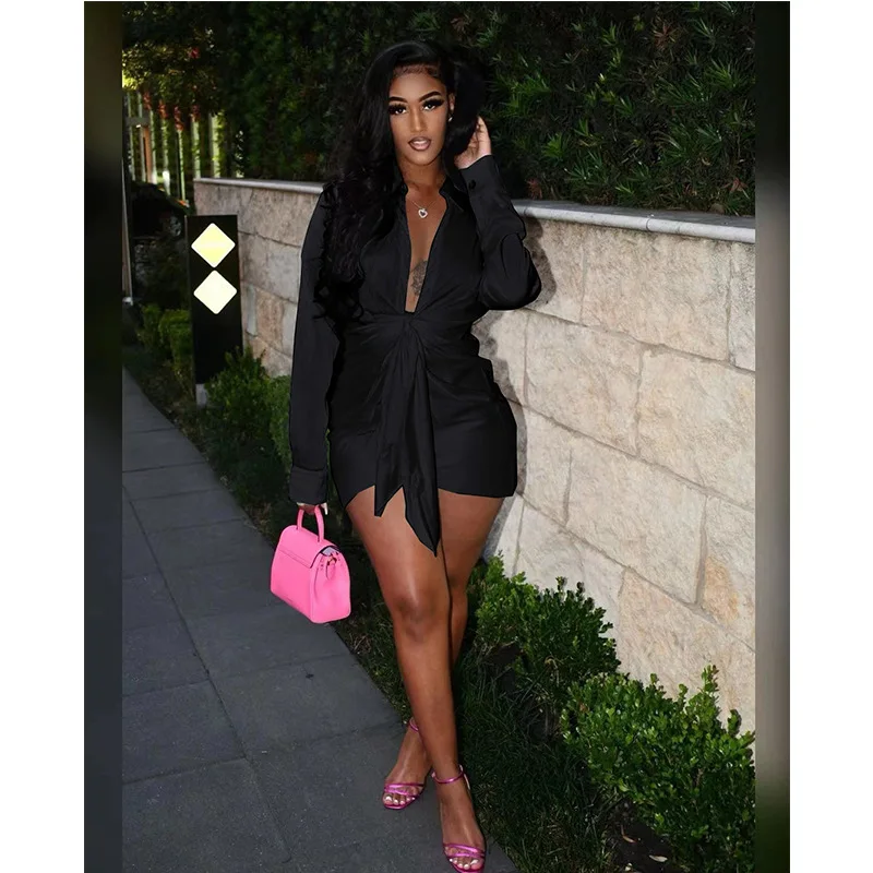 Liu Ming Best Selling Women Clothing Casual Long Sleeve Elegant Shirts Dresses