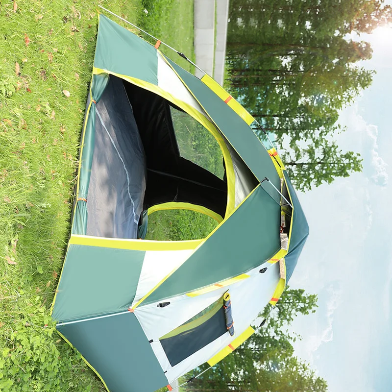 Легкие Роскошные Складные Выдвижные палатки 2,3, семейная палатка на 4 человека для кемпинга на открытом воздухе распродажа