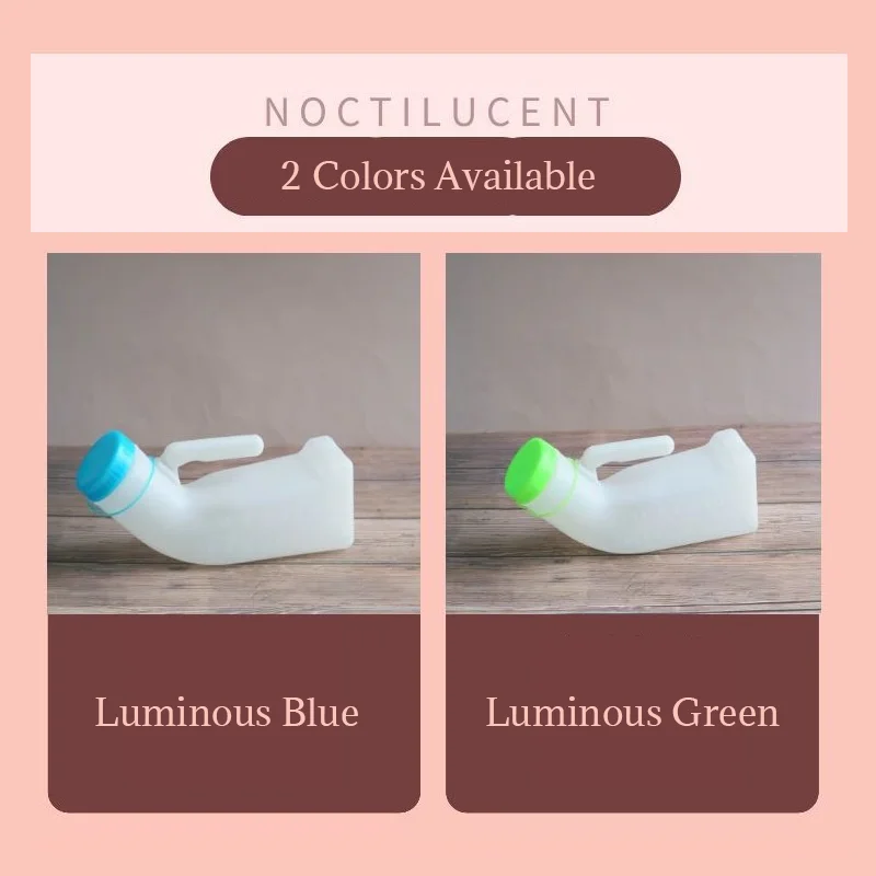 Medical Care Equipment 1l 1000ml Plastic Portable Male Urinal with Handle and Cover