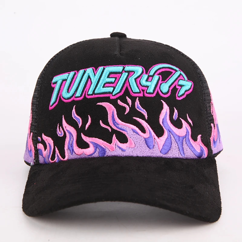 Customize Mesh Hats Custom 5 Panel 3d Embroidery Logo Mesh Snap Truck Cap design Trucker Hats