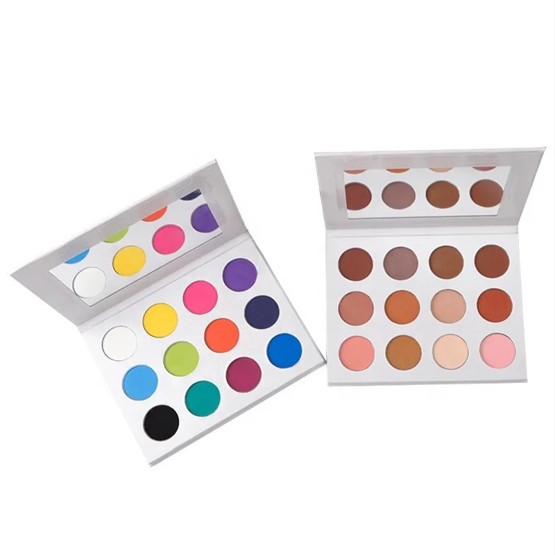 Make your own brand with low MOQ nude eyeshadow private label empty mini empty eyeshadow palette