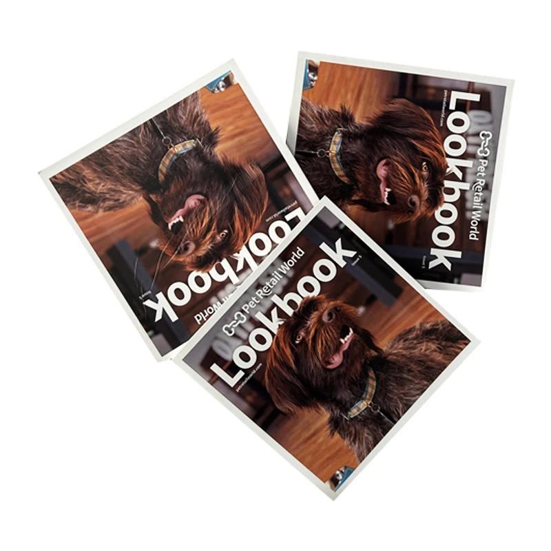 Wholesale custom catalog printing square perfect binding fashion lookbook catalog