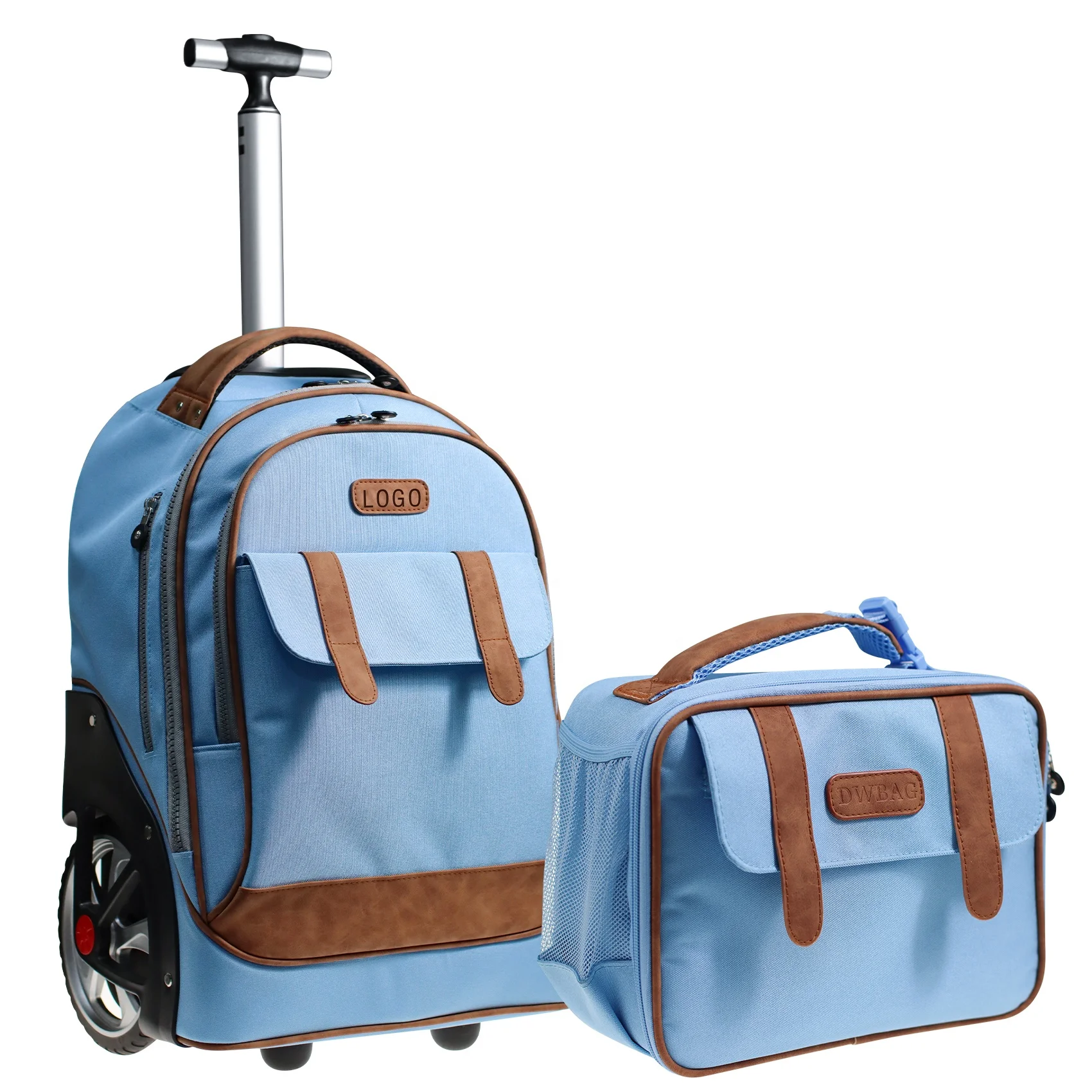 Custom Wholesale Large Capacity Trolley Business Travel Luggage with Wheels Trolley Duffel Bags