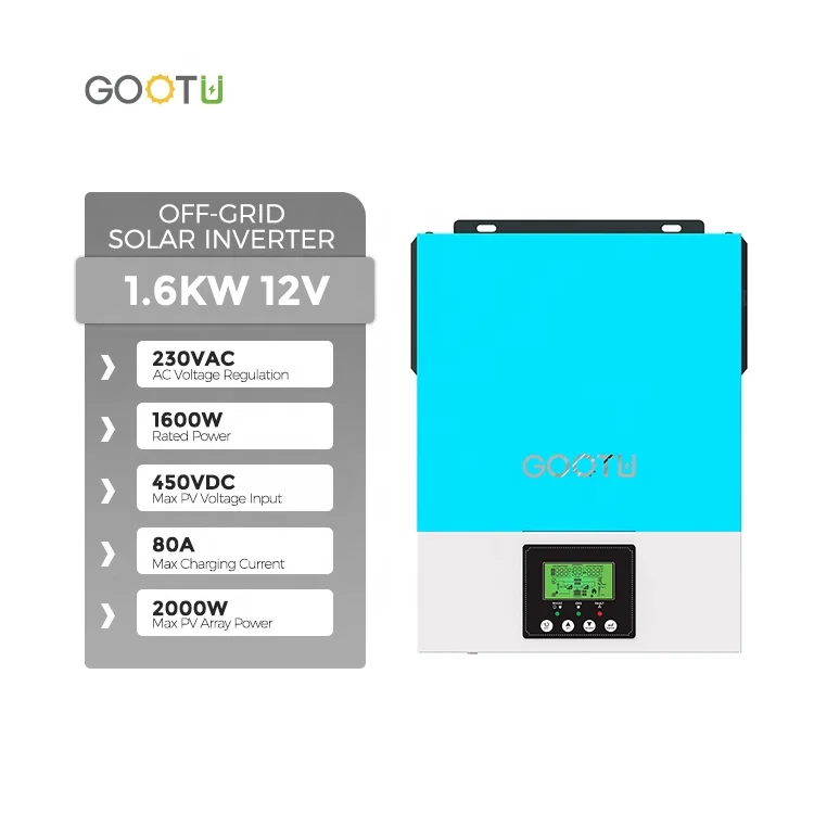 Инвертор GOOTU с 12 В до 220 1600 Вт преобразователь 80 А Контроллер Заряда MPPT все в одном автономный Солнечный инвертор