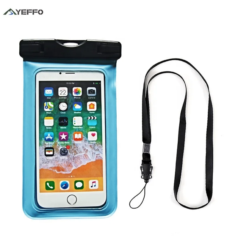 YEEFO IPX8 Waterproof Phone Case  Dry Bag  Pouch with Lanyard for iPhone 13 12 11 pro max