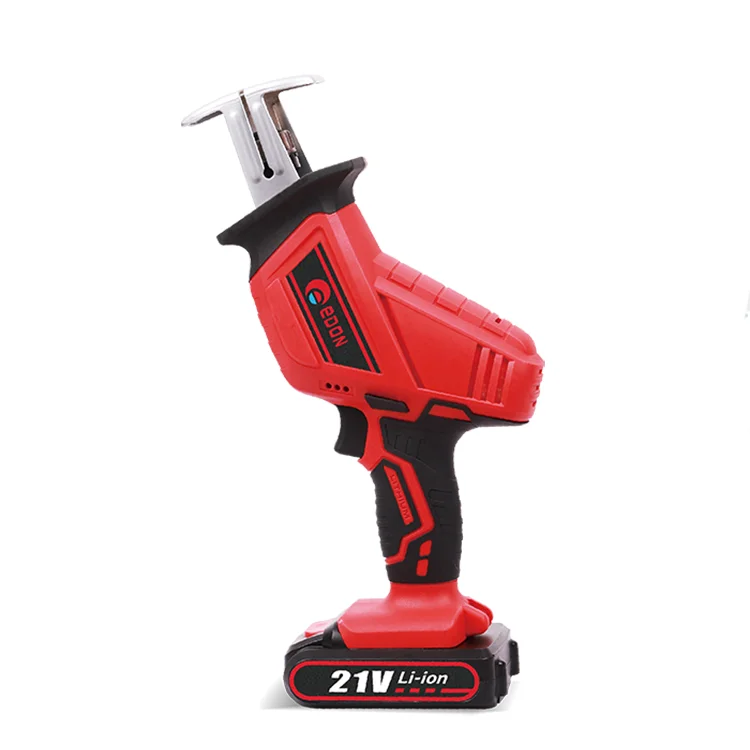 Outdoor Minitype Multifunctional Lithium Reciprocating Saw Blades Electric CE DIY OEM 220v EDON Red and Black Iron and Plastic