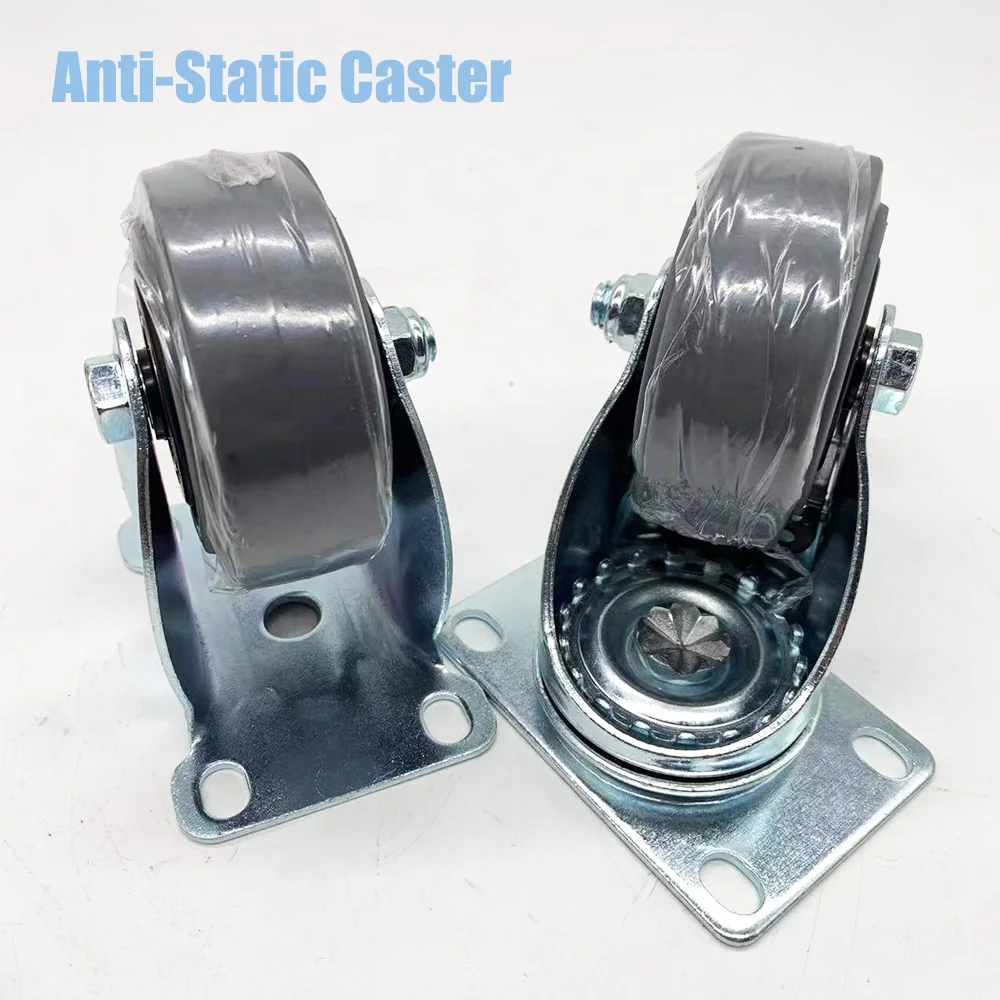 3/4/5/6/8 inch Gray tpr anti static Thermoplastic Rubber caster wheels