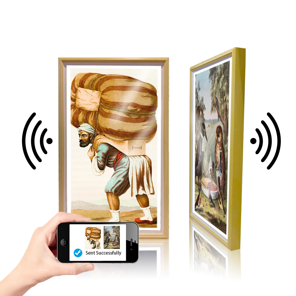 oil paiting digital photo frame wall mounted wallmount custom wireless digital photo frame