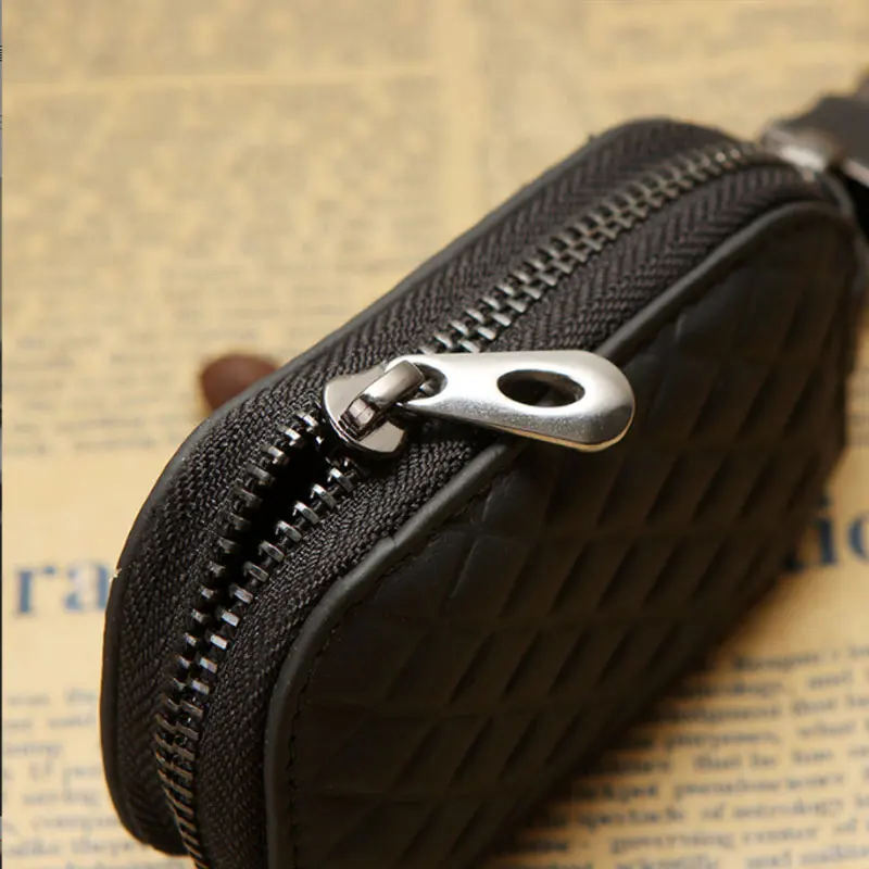 OEM Car key case hide universal car remote control cover gift bag Grid pattern Protect business senior storage logo custom