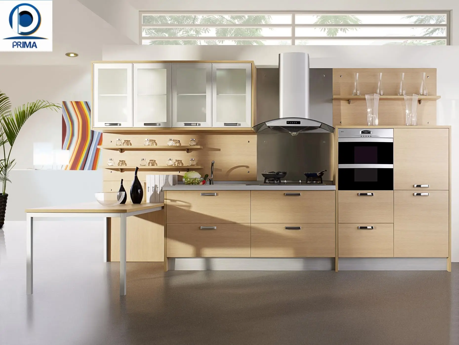Prima House Design Import Full Modern kitchen cabinets Wooden Modern Style kitchen Furniture China kitchen cabinets With Island