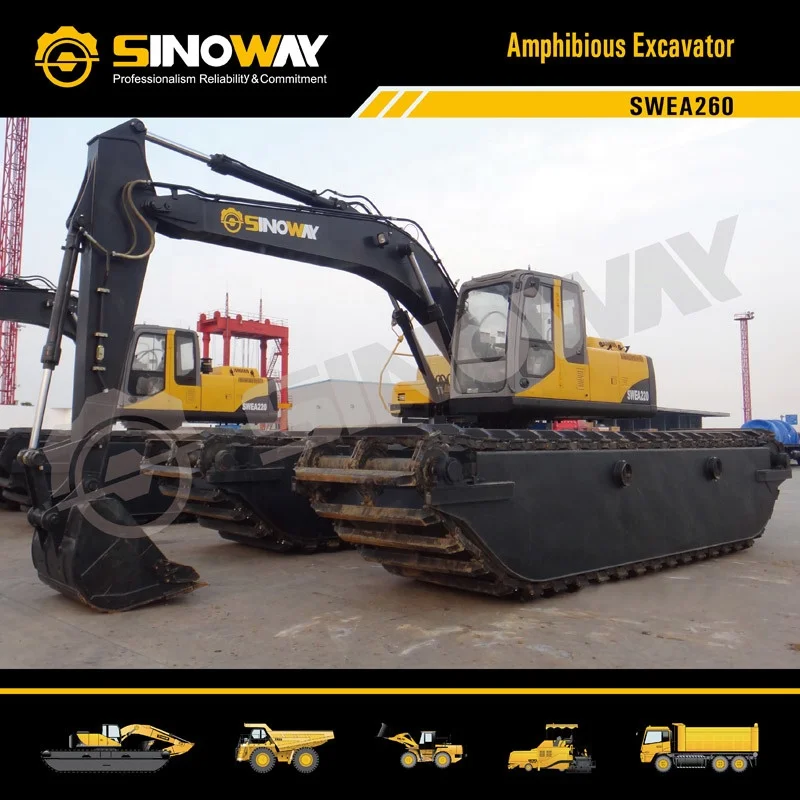 Hot sale SINOWAY floating excavator with cutter suction dredge pump